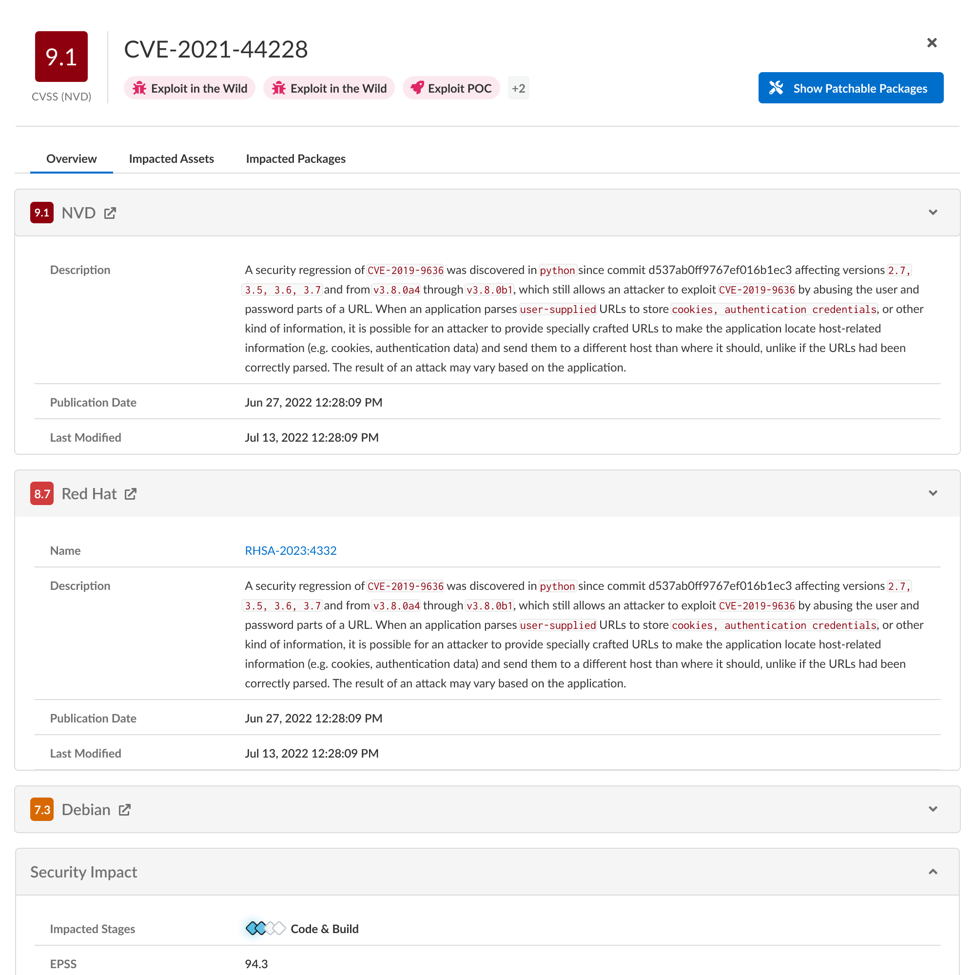 Overview tab
