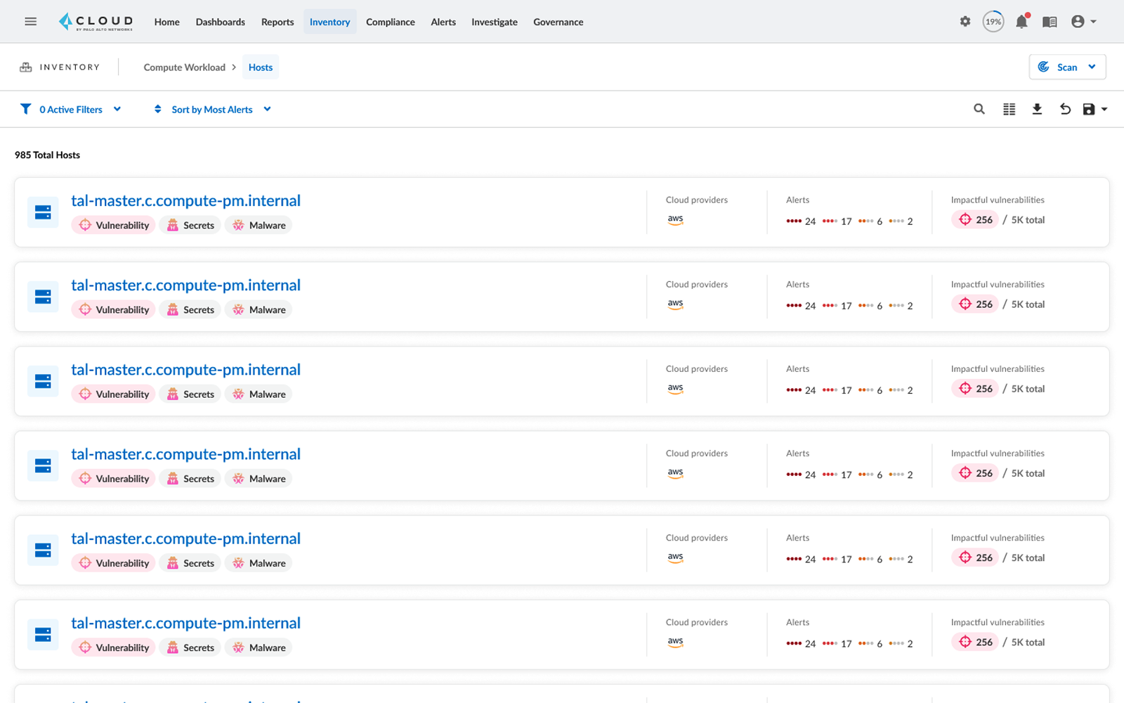 Step 1 — Hosts list