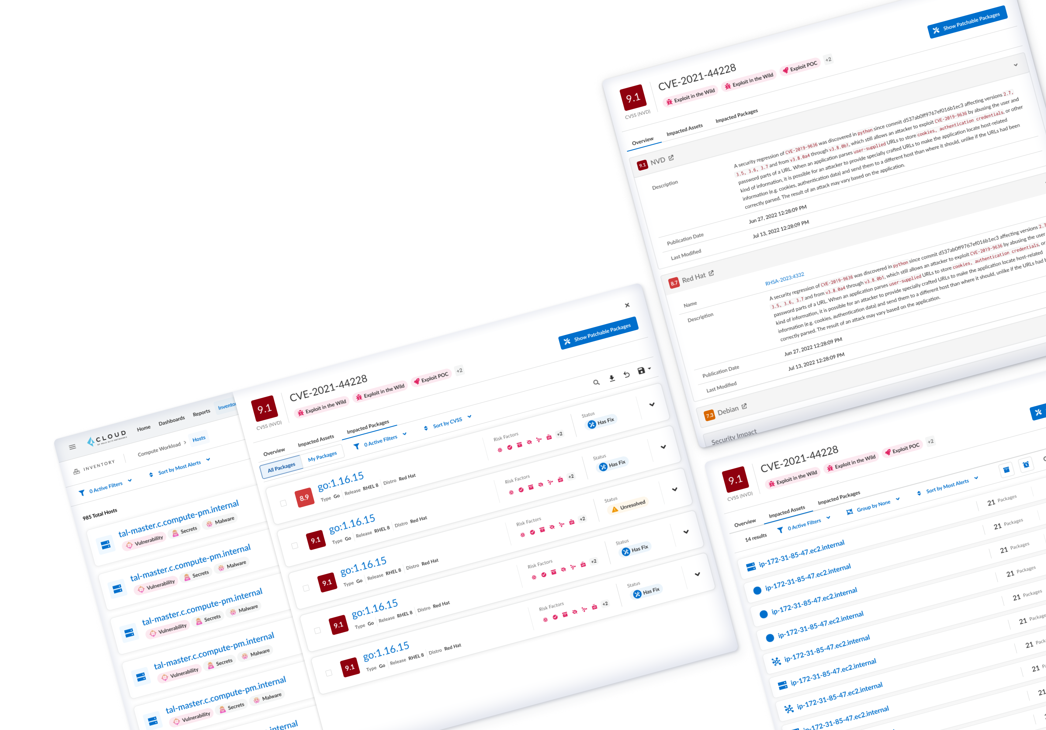 CVE Sidecar UI screenshots