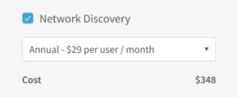 Network Discovery billing