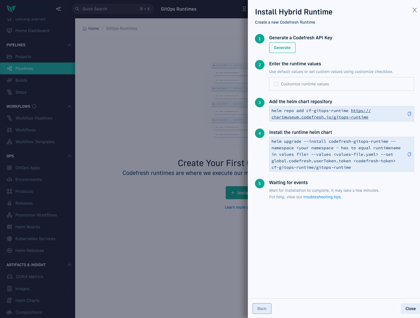 Before: configuration and terminal command merged