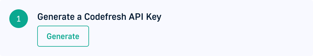 Old step 1: Generate a Codefresh API Key
